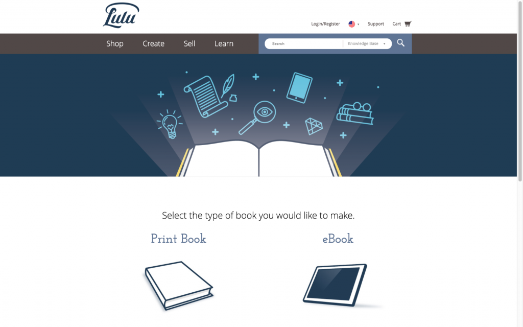 Lulu for publishing